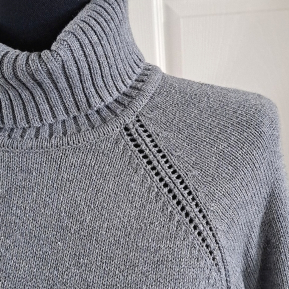 Jeanne Pierre Classic 100% Cotton Turtleneck Knit Causal Pullover Sweater. - Picture 3 of 9